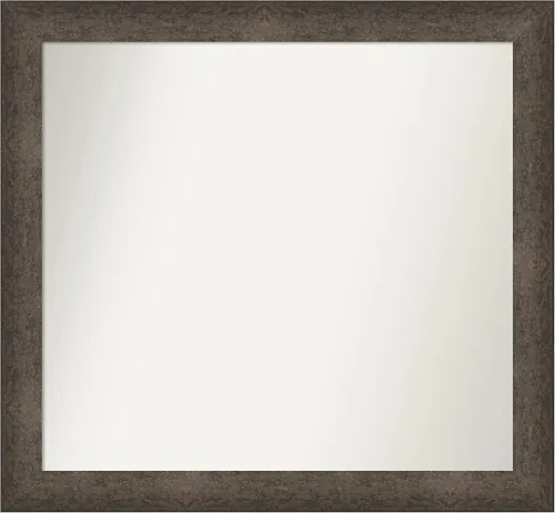 Vista 314 de Amanti Art Espejo de pared personalizado no biselado (25 x 25 pulgadas), marco de bronce acentuado, varios tamaños personalizados, espejo de baño