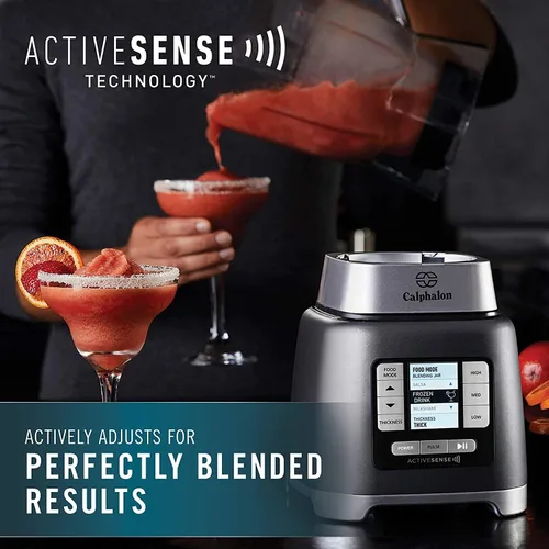 Vista 8 de [Usado] Calphalon Licuadora, vaso portátil Blend-n-Go de 24 onzas, motor ActiveSense de 1200 W, acero inoxidable oscuro