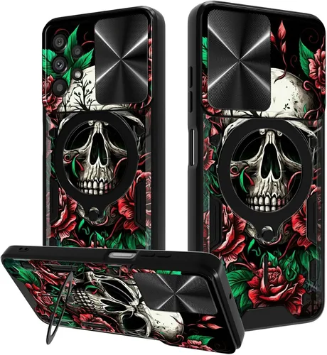 Vista 51 de Funda para Samsung Galaxy A03S de 6.5 pulgadas, funda protectora resistente con función atril giratorio de 360 grados, funda protectora resistente
