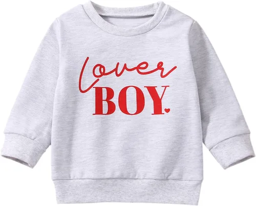Vista 91 de Sudadera con cuello redondo para el día de San Valentín para bebé, niña, niño, para el día de San Valentín