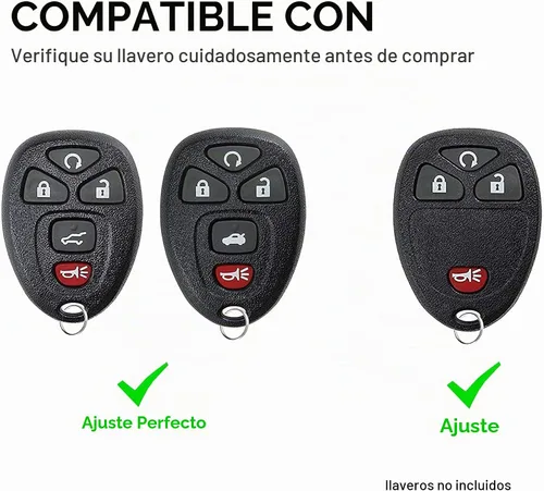 Vista 2 de Funda para llavero Suburban Tahoe Traverse GMC Acadia Yukon Cadillac Escalade SRX Buick Enclave Negro