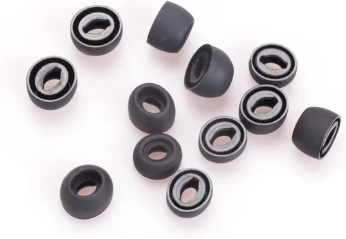 Vista 6 de Juego de almohadillas de silicona para auriculares para auriculares Samsung Galaxy Buds Pro, se ajustan en el estuche, 6 pares (negro fantasma)
