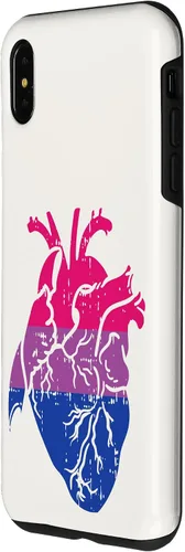 Vista 10 de Funda de regalo para enfermera LGBTQ para iPhone 14 con corazón anatómico y orgullo bisexual