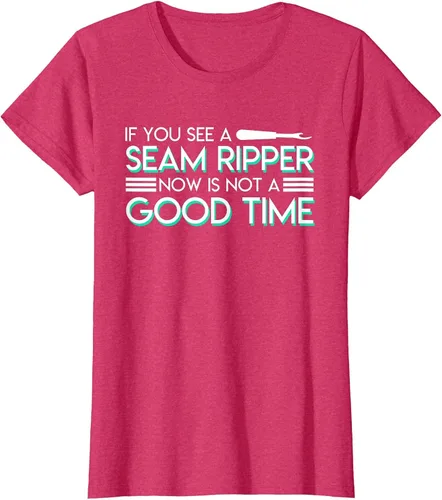 Vista 28 de If You See A Seam Ripper Now is Not A Good Time Sewing T-Shirt