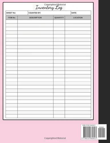 Vista 2 de Inventory Log Book Simple Inventory Book For Small Business Or Personal Inventory Log Sheets 8.5" X 11" 130 Pages