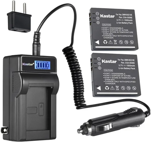 Vista 5 de Kastar DMW-BCE10 - Cargador de batería LCD de CA compatible con Panasonic Lumix DMC-FS5 DMC-FS5EG-K DMC-FS5EG-R DMC-FS5EG-S DMC-FS5GK DMC-FS5K