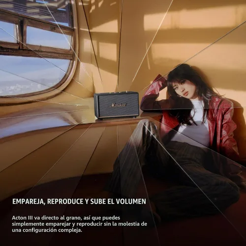 Vista 3 de Altavoz Marshall Acton III Bluetooth para el hogar, Negro
