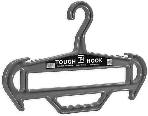 Vista 6 de Tough Hanger XL Juego de 2 Negro y Gris Fabricado en Estados Unidos