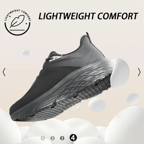 Vista 6 de Zapatos de trabajo antideslizantes para hombres, zapatos de chef resistentes al agua para restaurante y servicio de alimentos, zapatos de trabajo