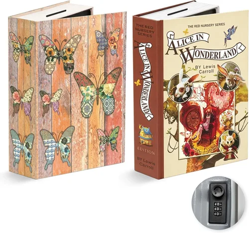 Vista 10 de SEPOX® 6 cajas de seguridad diferentes para libros, caja grande para libros con cerradura de combinación reajustable de primera calidad, segura