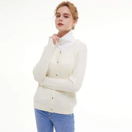 Vista 2 de ZESLMG Cuello de tortuga desmontable para mujer de Dickies, cuello alto simulado de medio algodón