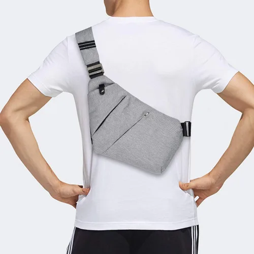 Vista 2 de BROADREAM Bolsa flexible personal para hombres y mujeres Antirrobo Slim Crossbody Bag Sling Chest Mochila para Deporte Viajes Casual Senderismo