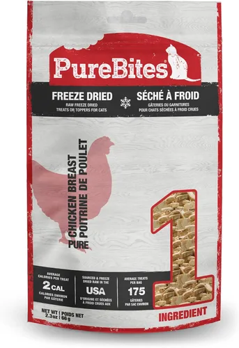Vista 8 de PureBites Golosinas liofilizadas para gatos con pechuga de pollo 1.09 oz