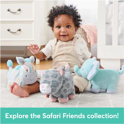 Vista 7 de GUND Baby Safari Friends Collection - Elefante de peluche con campanilla, juguete sensorial para bebés y recién nacidos, color verde azulado, 7