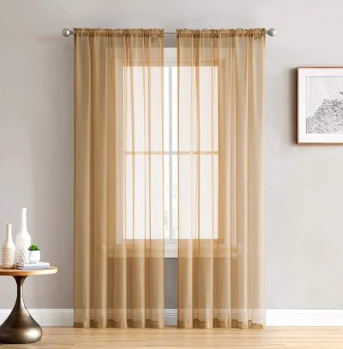 Vista 2 de Empire Home Addison - Cortinas de gasa transparente para ventana, juego de 2 (verde salvia, 108 pulgadas extra largas)