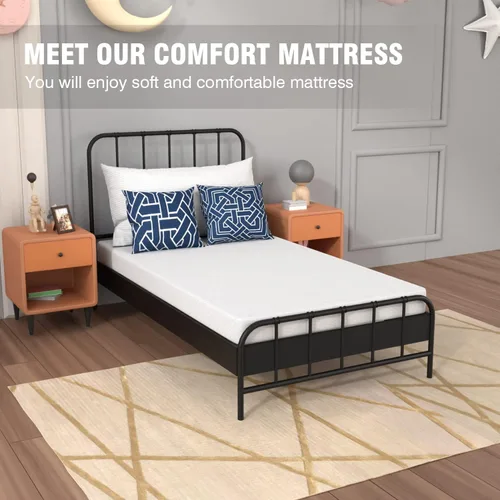 Vista 3 de PayLessHere Colchón de espuma viscoelástica con gel Twin de 5 pulgadas sin fibra de vidrio/Certificado CertiPUR-US/Cama en una caja/Sueño fresco