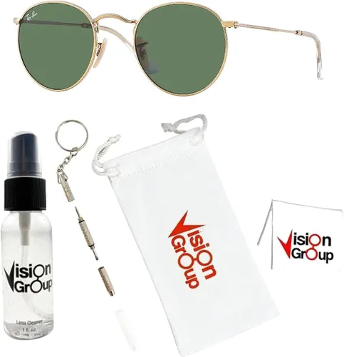 Vista 2 de Ray-Ban RB3447 - Gafas de sol redondas de metal paquete de accesorios Vision Group
