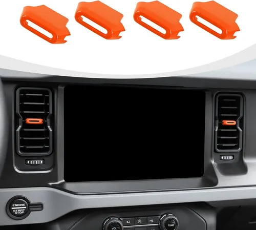Vista 9 de RAZPOY para Bronco - Ajuste de salida de aire acondicionado 4 piezas, cubierta de ventilación de salida de aire central compatible con accesorios