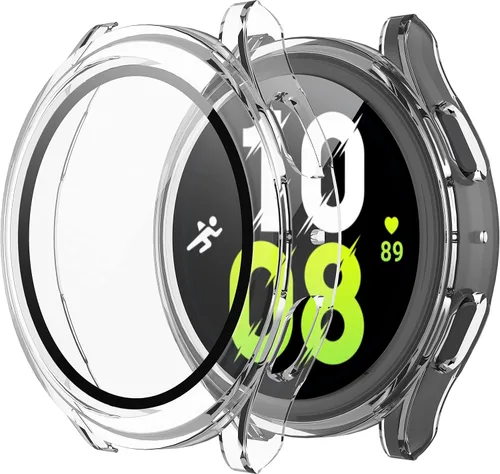 Vista 30 de Misxi - Juego de 2 fundas rígidas de policarbonato con protector de pantalla para Samsung Galaxy Watch 5 Galaxy Watch 4 de 40 mm, funda ultradelgada