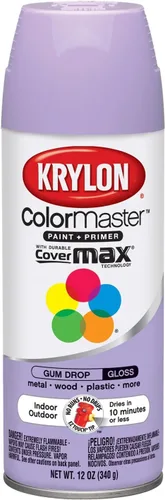 Vista 6 de Krylon K05160202 ColorMaster Pintura + imprimación, plana, negro, 12 onzas