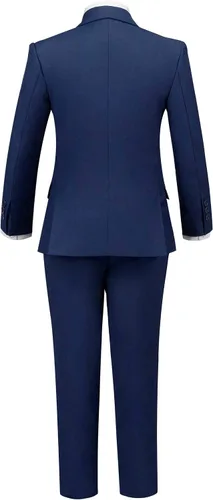 Vista 4 de Addneo Trajes formales de 5 piezas con camisa y chaleco, Blanco