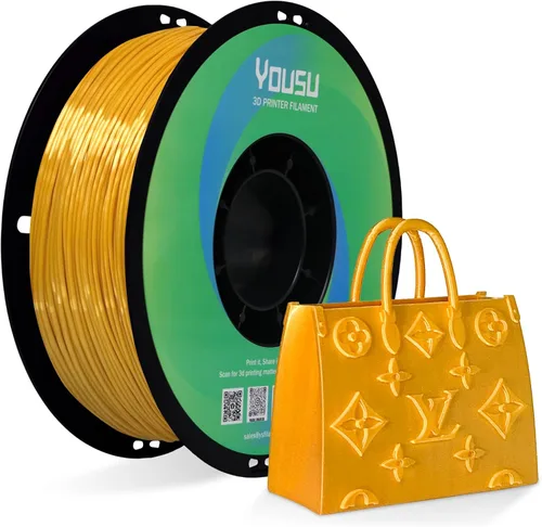 Vista 17 de YOUSU Filamento TPU 85A de 0.07 in, 2.2 lbs, filamento flexible para A1-negro mate 85a