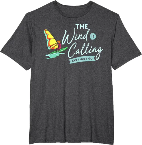 Vista 60 de Windsurfing Board Camiseta Windsurfer, Negro