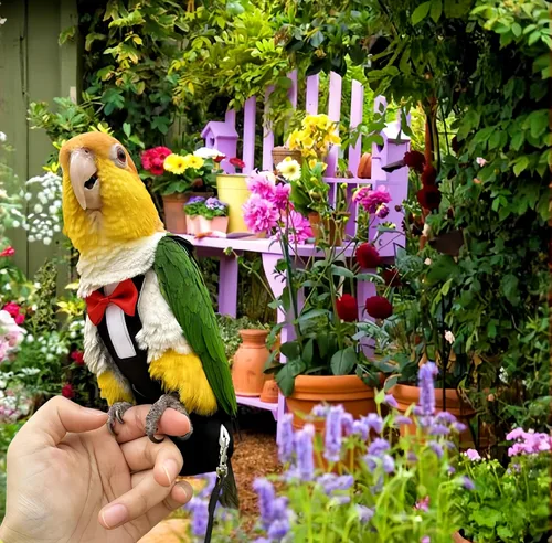 Vista 2 de Pañales para pájaros, arnés para pájaros, trajes de vuelo con correa voladora de 80 pulgadas, pañal de loro con capa interior impermeable para orina