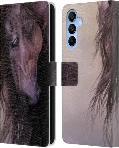 Vista 86 de Head Case Designs Officially Licensed Laurie Prindle A Morgan Christmas Western Stallion Leather Wallet Case Compatible with Samsung Galaxy A07 4G