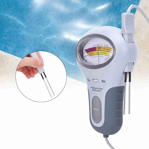 Vista 6 de Probador de calidad del agua, probador eléctrico de piscina PC-102B CL2 y probador para piscina, spa, analizador de calidad de agua con sonda, kit