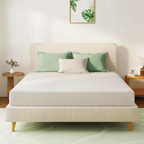 Vista 16 de Colchón individual de 5 pulgadas de espuma viscoelástica de té verde para un sueño fresco y alivio de la presión, sensación firme media, sin fibra