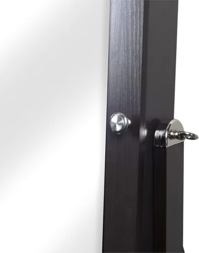 Vista 5 de Prinz Armario de joyería con espejo, armario organizador de joyas para dormitorio, montado en la pared o en la puerta, de pie con espejo de longitud