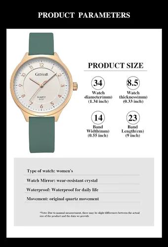 Vista 5 de Waterproof Women's Nursing Wrist Watch, Easy Read Dial, Rubber Silicone Band Analog Quartz Casual Fashion Sport Watch Gift for Nurse Ladies Teachers
