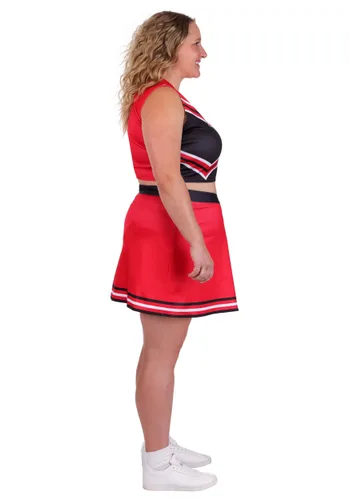 Vista 5 de Disfraz de porrista roja talla plus para mujer Multicolor