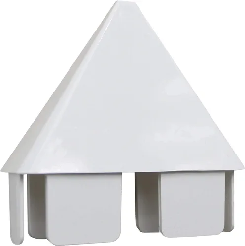 Vista 5 de Jake Sales Tapón de piquete de vinilo blanco de 7/8" x 3" con orejas de perro, se adapta a estacas de 7/8" x 3" (paquete de 5)