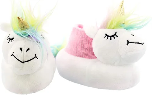 Vista 2 de Yankee Toy Box Plush Animal Toddler Boys Girls Sock Top Slippers