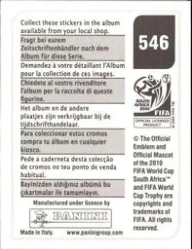 Vista 2 de 2010 Panini FIFA World Cup Stickers #546 Ricardo Carvalho Portugal Official Soccer Album Sticker (2 inch X 1.5 Inch) in Raw Condition (NM or Better)