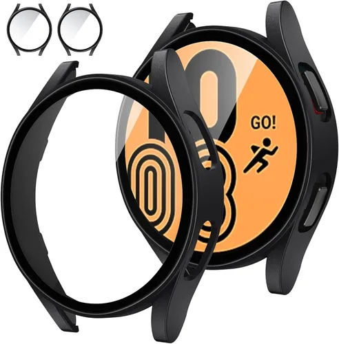 Vista 8 de Tensea Paquete de 2 fundas protectoras de pantalla para Samsung Galaxy Watch FE 2024/5 2022/4 2021 de 1.575 pulgadas, accesorios para la cara, funda