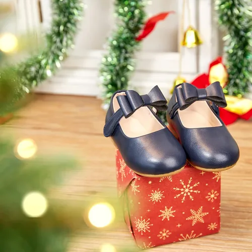 Vista 2 de Kiderence Zapatos de vestir para niñas pequeñas Mary Janes Ballet Flats