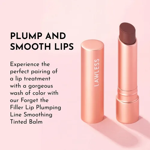 Vista 7 de LAWLESS Bálsamo labial con color para rellenar y suavizar líneas de los labios, Amaretto, Marrón, 0,15 onzas