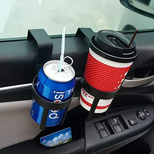 Vista 3 de 4 paquetes de portavasos negros grandes para automóvil de 44 oz y 2 pequeños de 12 oz, accesorios personalizados para portavasos para tu coche