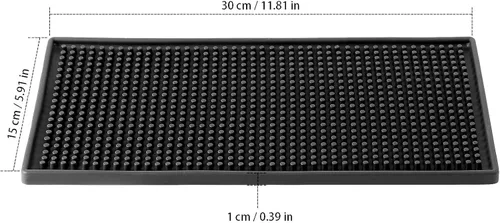 Vista 2 de HOZEON Paquete de 2 tapetes de goma de 12 x 6 pulgadas, tapete de goma antideslizante para barra, encimera, cocina, restaurante, camarero, hotel
