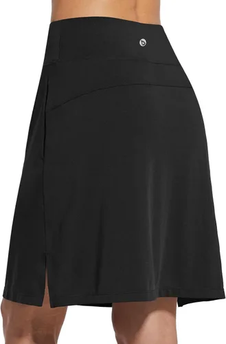 Vista 3 de BALEAF - Falda pantalón corta de 20 pulgadas de longitud hasta la rodilla, falda atlética, modesta, larga, casual, con bolsillos, protección UV