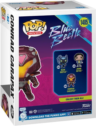 Vista 3 de Funko Pop! Movies: DC - Blue Beetle - Conrad Carapax - Figura de vinilo coleccionable - Idea de regalo - Productos oficiales - para niños y adultos