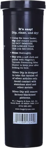 Vista 2 de W. J. Hagerty, Black Hagerty 17245 cubiertes Plata Dip, 16.9 fl oz (Paquete de 1), 16