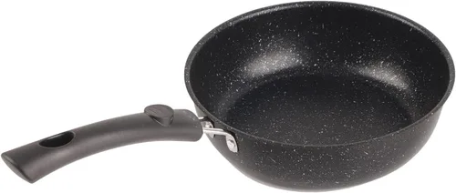 Vista 10 de TANIQIACA Sartén de acero inoxidable y ABS, sartén antiadherente, sartén de cebolla para filete de tocino, sartén de cocina saludable de acero