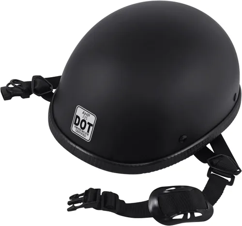 Vista 6 de [Usado] Sange Motocicleta DOT medio casco correa de liberación rápida cara abierta casco retro para Cruiser Scooter Chopper