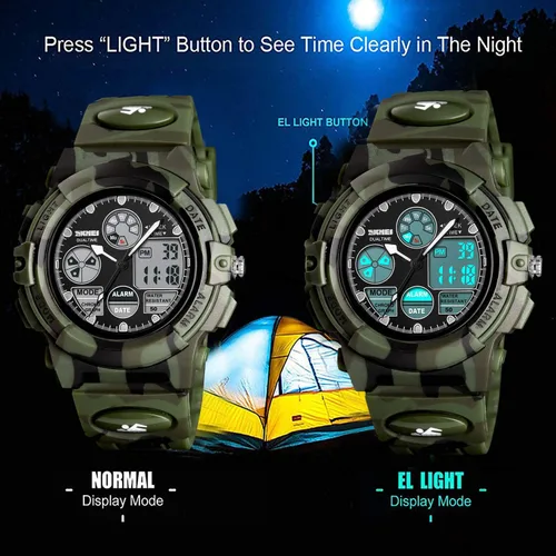 Vista 2 de Kids Digital Sport Watch Boys Girls Waterproof Sports Outdoor Watches Children Casual Electronic Analog Quartz Wrist Watches with Alarm Stopwatch