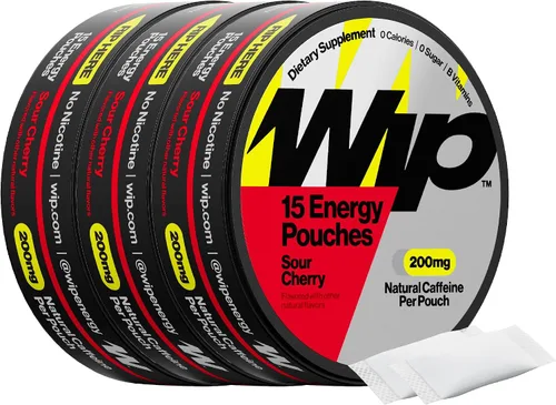 Vista 17 de Wip Bolsas energéticas, mezcla sin azúcar con 200 mg de cafeína natural, vitaminas B, minerales y L teanina para apoyo energético, preentrenamiento