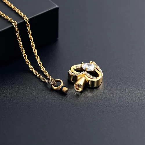 Vista 4 de shajwo - Collar de urna de corazón de joyería de cremación para cenizas para mujeres, niñas, recuerdo conmemorativo, colgante de piedra de nacimiento